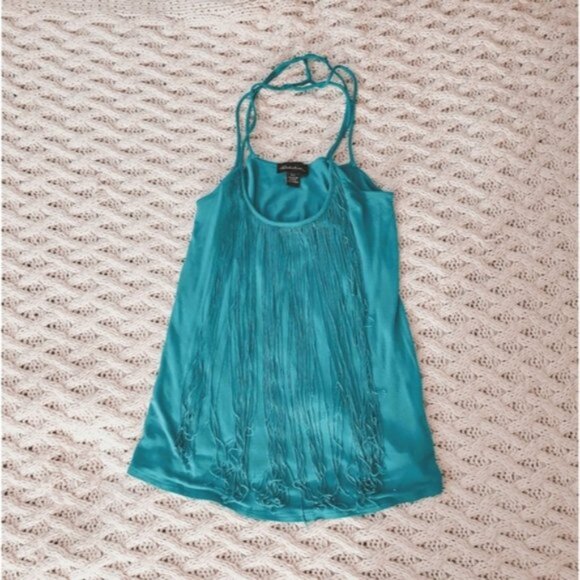 Vintage Tassle Strappy Back Mint Top - Picture 7 of 7